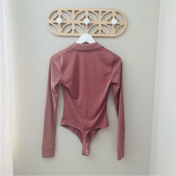 Free People Do It Right Bodysuit Brown Sz Small - Picture 7 of 9